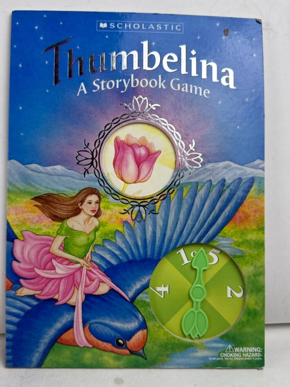 Scholastic Thumbelina Storybook Game Built In Spinner Board Book Fairy Tale